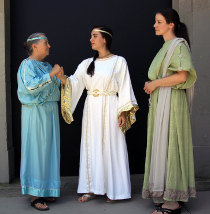 Rae Mary, Irene Herzig, and Andrea Braddy in Coriolanus