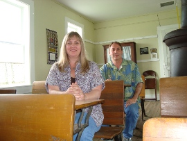 Tammy and Kelly Rundle in North English, Iowa's Gritter Creek School