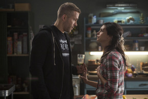 Ryan Reynolds and Morena Baccarin in Deadpool