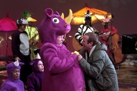 Edward Norton and Robin Williams in Death to Smoochy