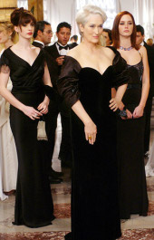 Anne Hathaway, Meryl Streep, and Emily Blunt in The Devil Wears Prada