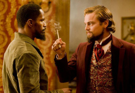 Jamie Foxx and Leonardo DiCaprio in Django Unchained