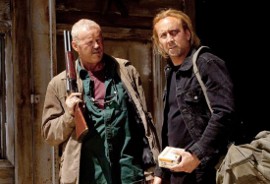 David Morse and Nicolas Cage in Drive Angry