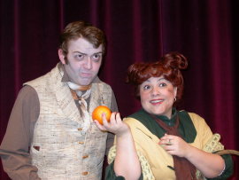Ryan Westwood and Sarah Ulloa in St. Ambrose University's Sweeney Todd