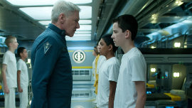 Harrison Ford and Asa Butterfield in Ender's Game