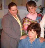 Lisa Kahn, Dee Canfield, and Angela Elliott in Steel Magnolias