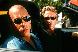 Vin Diesel and Paul Walker in The Fast & the Furious