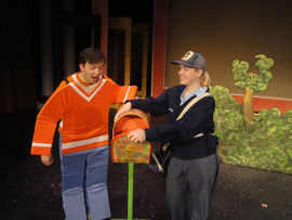 Steve Lasiter and Cari Downing in The Musical Adventures of Flat Stanley