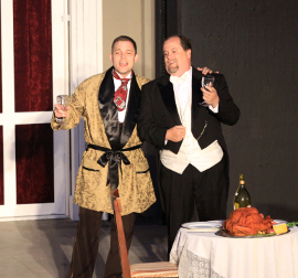 James Thompson and Jonathan Schrader in Die Fledermaus