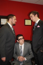 Jordan McGinnis, Chris Galvan, and Sam Jones in Glengarry Glen Ross