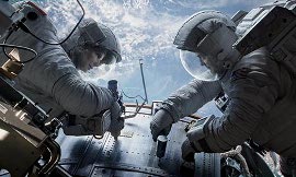 Sandra Bullock and George Clooney in Gravity