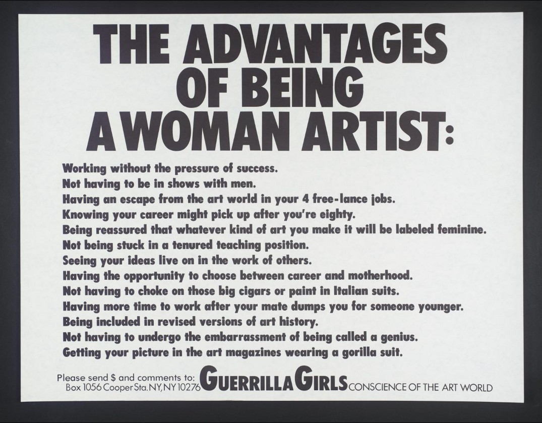 A 1998 poster by the Guerrilla Girls