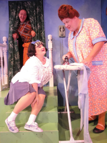 Tom Walljasper, Kristin Gilbert, and John Payonk in Hairspray