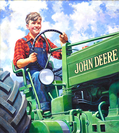 Haskell Hinton, 'Boy Driving Tractor.' Image courtesy of Deere & Company.
