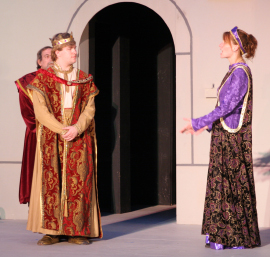 Michael Miller, Andy Curtiss, and TeAnna Mirfield in Henry the Sixth: Richard, Duke of York