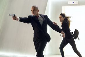 Rupert Friend and Hannah Ware in Hitman: Agent 47