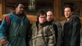 Craig Robinson, Clark Duke, Rob Corddry, and John Cusack in Hot Tub Time Machine