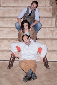 (top to bottom) Thomas Brooke, Kelly Rose Thompson, and Jason Gabriel in Jesus Christ Superstar