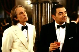 John Malkovich and Rowan Atkinson in Johnny English