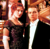 Kate Winslet and Leonardo DiCaprio in Titanic