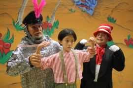 Michael Schmidt, Emily Baker, and Eric Reyes in Seussical