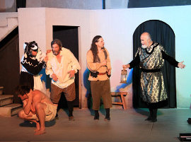 Tyler Henning, James Alt, Pat Flaherty, Todd Schwartz, and Earl Strupp in King Lear