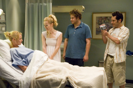 Katherine Heigl, Leslie Mann, Seth Rogen, and Paul Rudd in Knocked Up