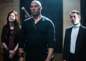 Rose Leslie, Vin Diesel, and Elijah Wood in The Last Witch Hunter