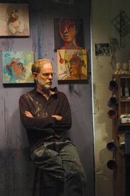 Leslie Bell in his studio. Photo by Sara Bell.