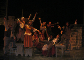 ensemble members in Les Misérables