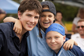Michael Christopher Bolten, Bailee Madison, and Tanner Maguire in Letters to God