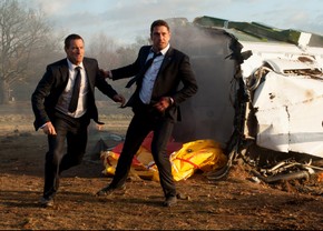 Aaron Eckhart and Gerard Butler in London Has Fallen