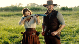 Haley Bennett and Chris Pratt in The Magnificent Seven