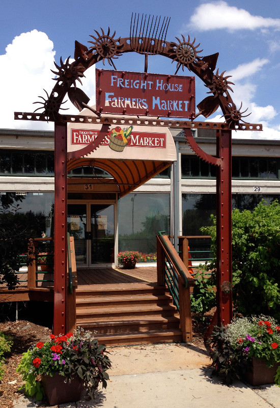 Freight House Farmers Market Entrance by Eric Mart. Photo by Bruce Walters.