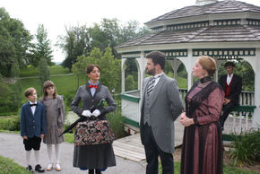 Ted Brown, Brennan Hampton, Heather Herkelman, Rob Keech, Sheri Olson, and John Whitson in Mary Poppins