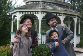 Brennan Hampton, Sheri Olson, Ted Brown, and Rob Keech in Mary Poppins