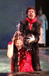 Samantha Bestvina and Neil Friberg (foreground) and Robin Quinn (background) in Metamorphoses