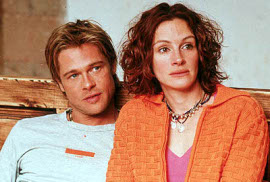 Brad Pitt and Julia Roberts in The Mexican
