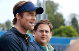 Brad Pitt and Jonah Hill in Moneyball