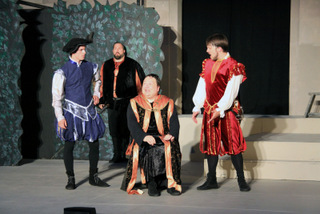 Travis Meier, Jeremy Mahr, Jason Dlouhy, and Tyler Henning in Much Ado About Nothing