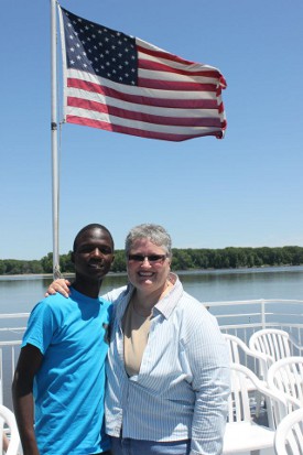 Mwalimu William Karisa and author Deb Bowen