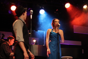 Matt Bean, Jonathan Young, and Bailey Jordan Reeves in My Way: A Musical Tribute to Frank Sinatra