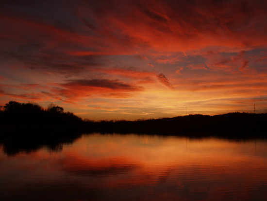 A sunset at Nahant Marsh. Photo by Julie Malake.