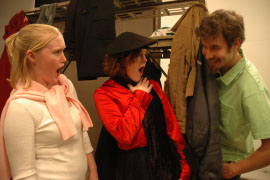Neil Friberg, with Dana Jarrard and Alysa Grimes, in Death in Character