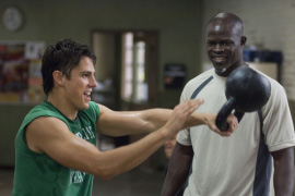 Sean Faris and Djimon Hounsou in Never Back Down