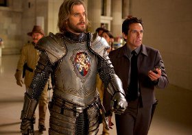 Robin Williams, Dan Stevens, and Ben Stiller in Night at the Museum: Secret of the Tomb