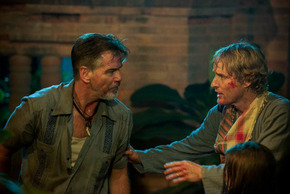 Pierce Brosnan and Owen Wilson in No Escape