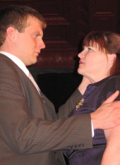 Eddie Staver III and Denise Yoder in Oedipus Rex