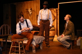 Cody Johnson, Joseph Obleton, and Jonathan Grafft in Of Mice & Men