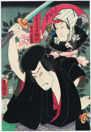 Kunisada - Actors from Konjiyakuji Tegashiwa